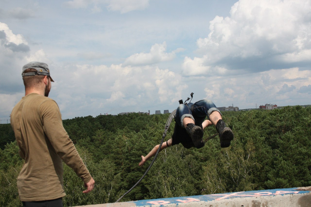 Роупджампинг в Уфе, прыжки с верёвкой с моста с Клубом Rope-Jumper