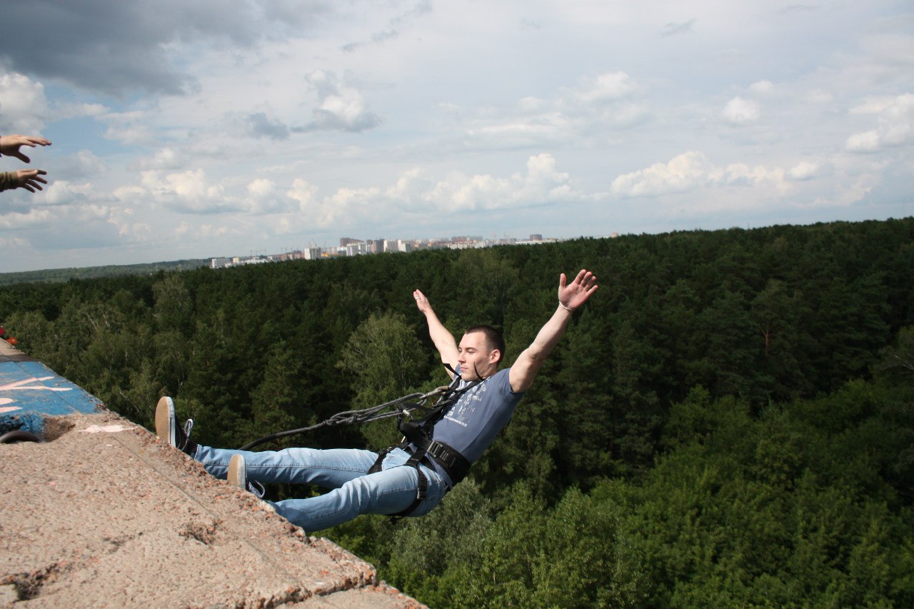 Роупджампинг в Уфе, прыжки с верёвкой с моста с Клубом Rope-Jumper