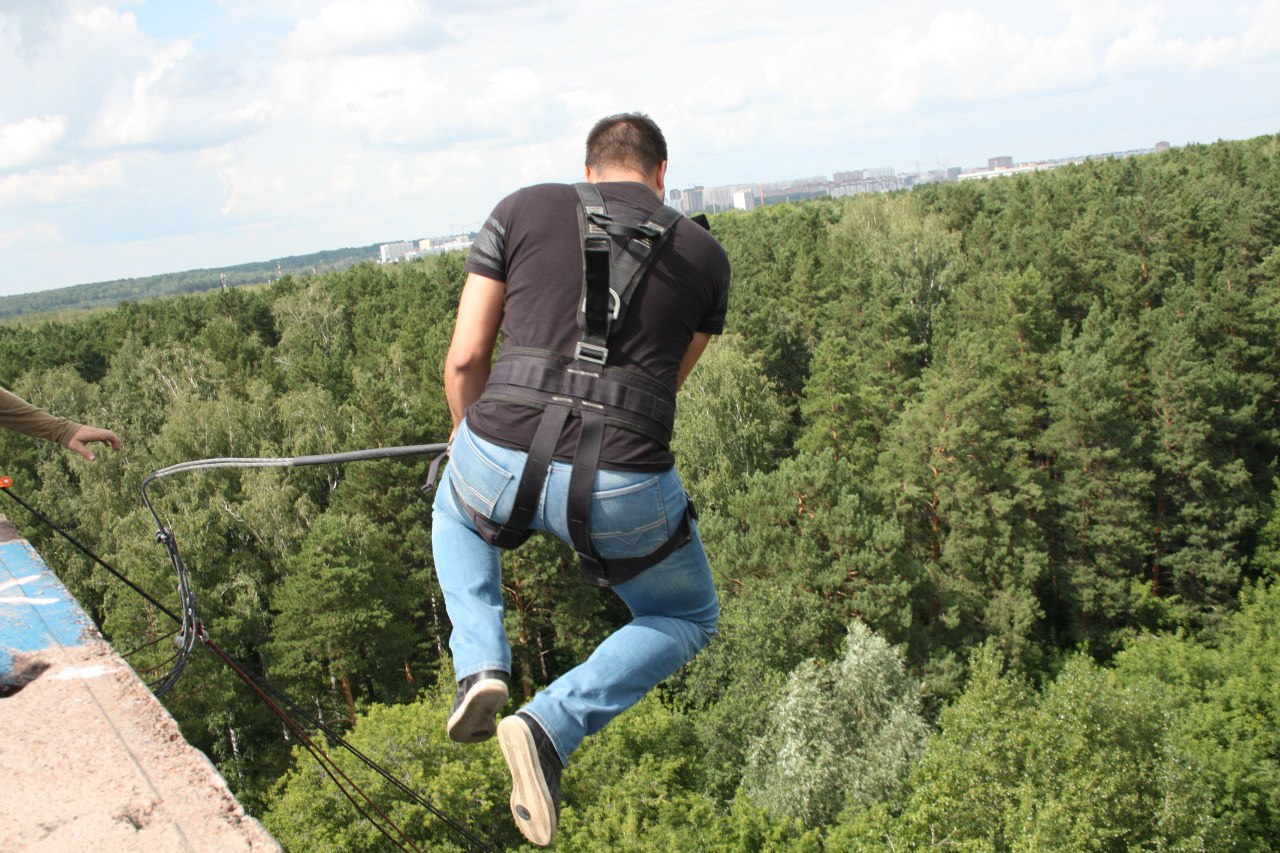 Роупджампинг в Уфе, прыжки с верёвкой с моста с Клубом Rope-Jumper