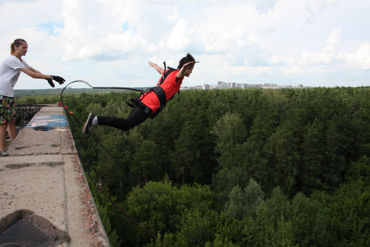 Роупджампинг в Уфе, прыжки с верёвкой с моста с Клубом Rope-Jumper